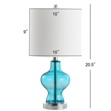 Mer 20.5" Glass/Metal LED Table Lamp - JONATHAN Y